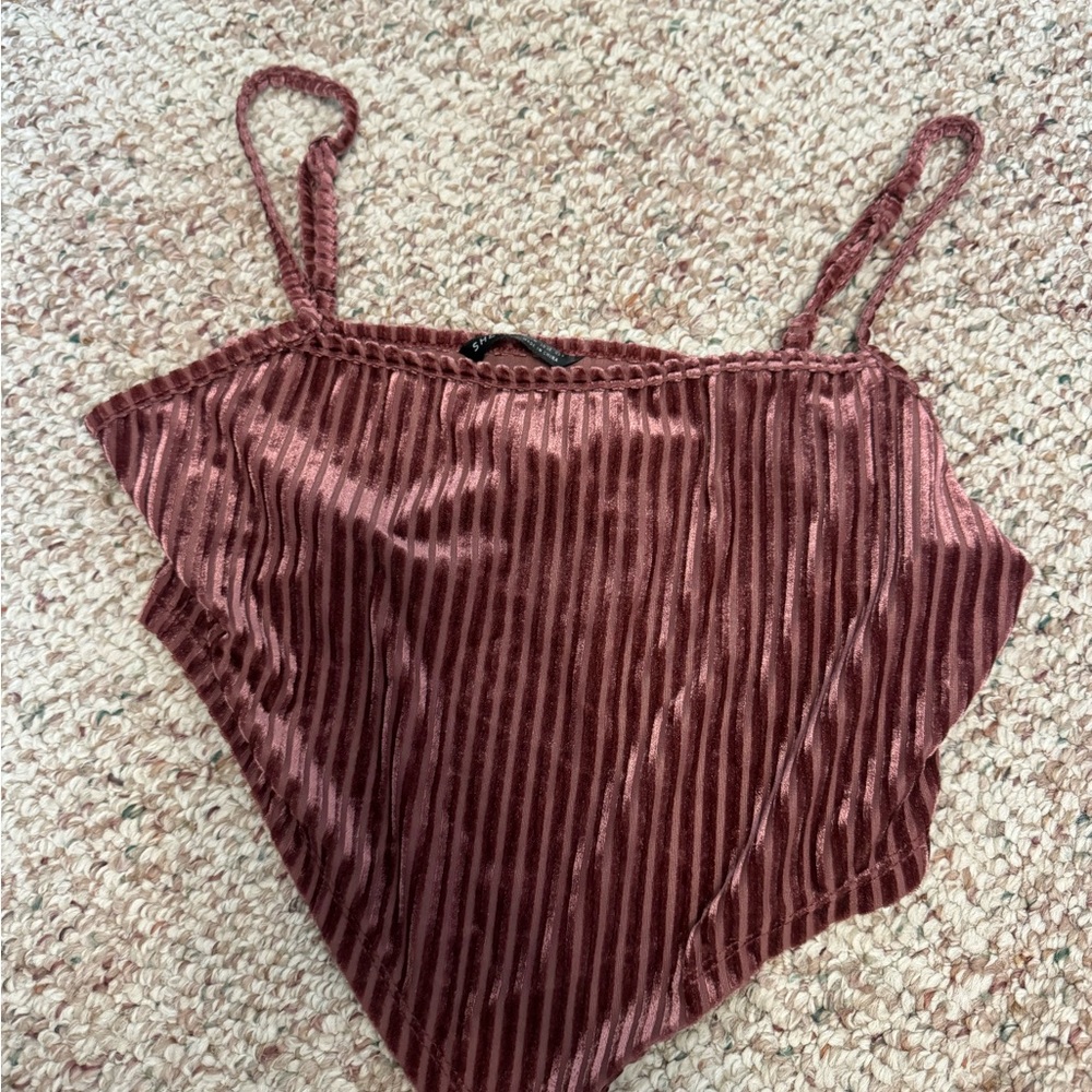 Crushed Velvet Handkerchief Top